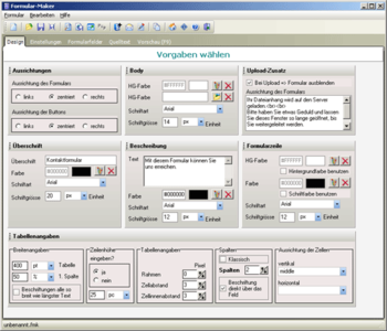 Formular-Maker screenshot