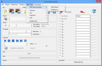 Forte MidiToAudio screenshot 3