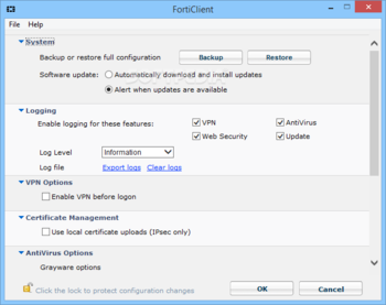 FortiClient screenshot 5