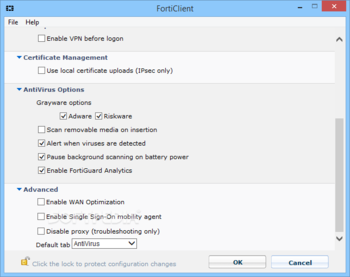 FortiClient screenshot 6