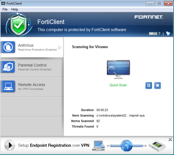 FortiClient screenshot 1