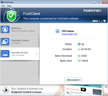 FortiClient screenshot 3