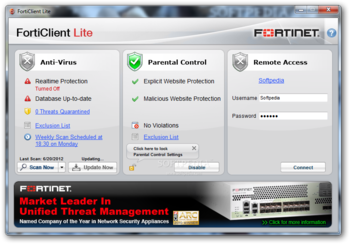 FortiClient Lite screenshot