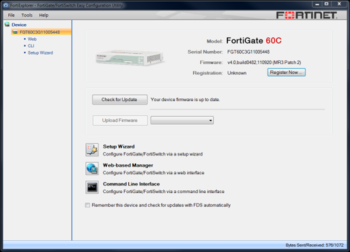 FortiExplorer screenshot