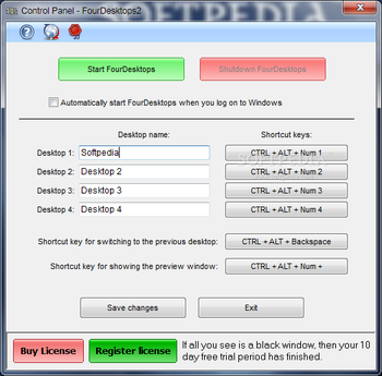 FourDesktops screenshot