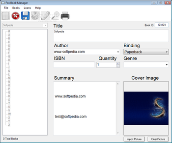 Fox Book Manager screenshot