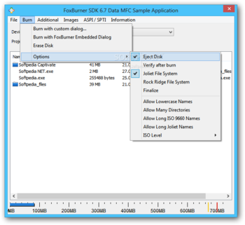 FoxBurner SDK (formerly Pixbyte Burning SDK) screenshot 2
