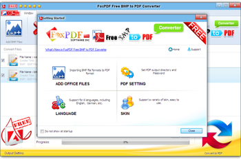 FoxPDF Free BMP to PDF Converter screenshot