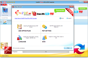 FoxPDF Free JPG to PDF Converter screenshot