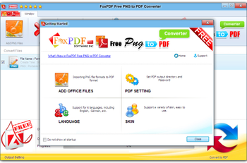 FoxPDF Free PNG to PDF Converter screenshot