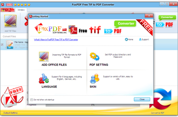 FoxPDF Free TIF to PDF Converter screenshot