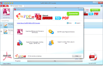 FoxPDF MDB to PDF Converter screenshot