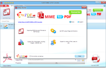 FoxPDF Mime to PDF Converter screenshot