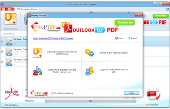 FoxPDF Outlook to PDF Converter screenshot