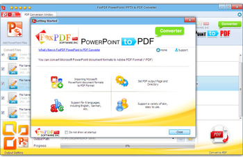 FoxPDF PowerPoint to PDF Converter screenshot