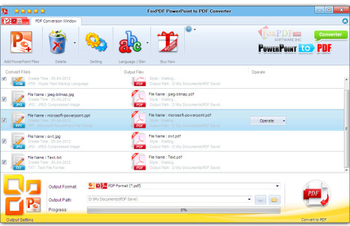FoxPDF PPTX to PDF Converter screenshot