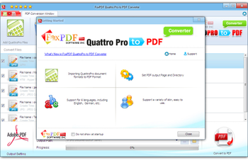 FoxPDF Quattro Pro to PDF Converter screenshot
