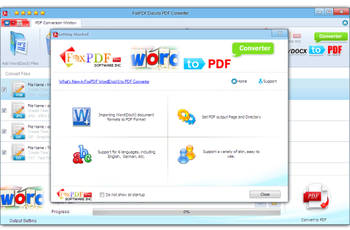 FoxPDF Word/DocX to PDF Converter screenshot