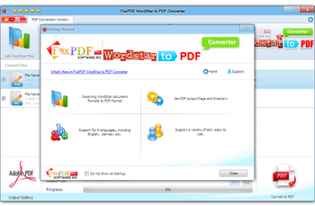 FoxPDF WordStar to PDF Converter screenshot