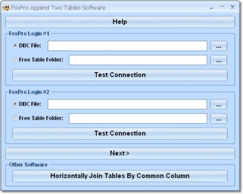 FoxPro Append Two Tables Software screenshot