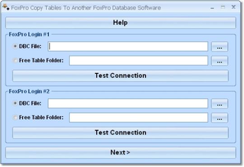 FoxPro Copy Tables To Another FoxPro Database Software screenshot