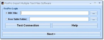 FoxPro Import Multiple Text Files Software screenshot