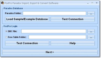 FoxPro Paradox Import, Export & Convert Software screenshot