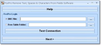 FoxPro Remove Text, Spaces & Characters From Fields Software screenshot