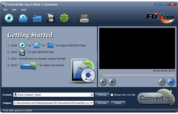 Foxreal Blu-ray to iPad 2 Converter screenshot