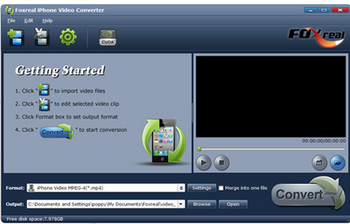 Foxreal iPhone Video Converter screenshot