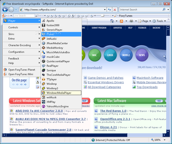 FoxyTunes for Internet Explorer screenshot