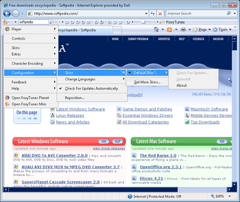 FoxyTunes for Internet Explorer screenshot 2