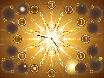 Fractal Sun Clock screensaver screenshot