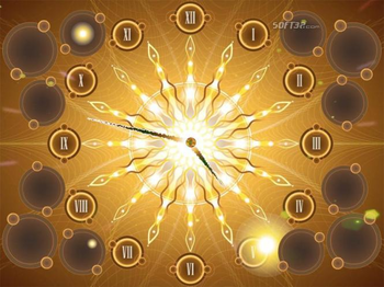 Fractal Sun Clock screensaver screenshot 2