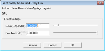 Fractionally Addressed Delay Line screenshot