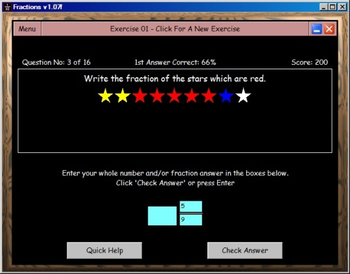 Fractions screenshot