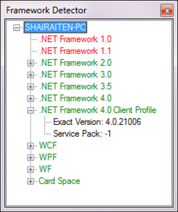 Framework Detector screenshot 2