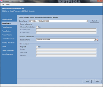 FrameworkGen screenshot 2