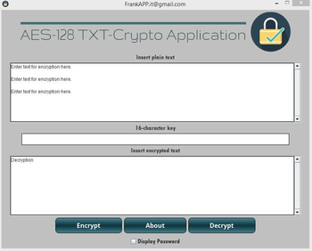 Frank AES-128 Crypto screenshot 2