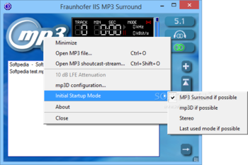 Fraunhofer IIS MP3 Surround Player screenshot 3
