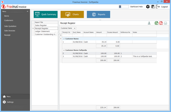 Fraxinus Invoice screenshot 3