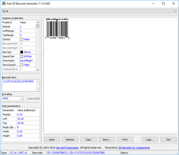 Free 2D Barcode Generator screenshot