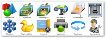 Free 3d Printer Icon Set screenshot