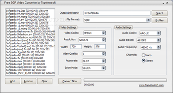 Free 3GP Video Converter by Topviewsoft screenshot
