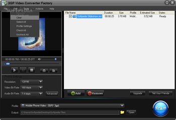 Free 3GP Video Converter Factory screenshot 2