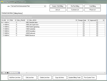 Free AIA Billing Software screenshot