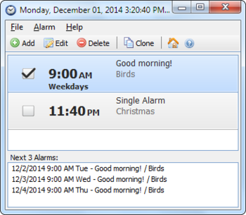 Free Alarm Clock Portable screenshot