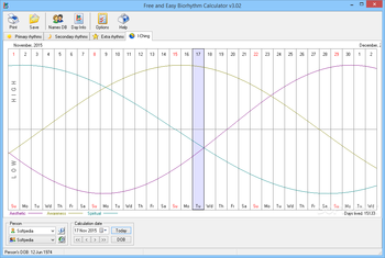 Free and Easy Biorhythm Calculator screenshot 4