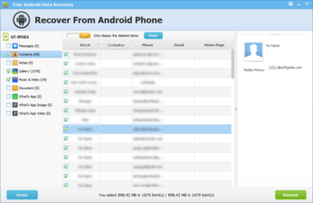 Free Android Data Recovery screenshot 2