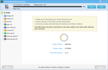 Free Android Data Recovery screenshot